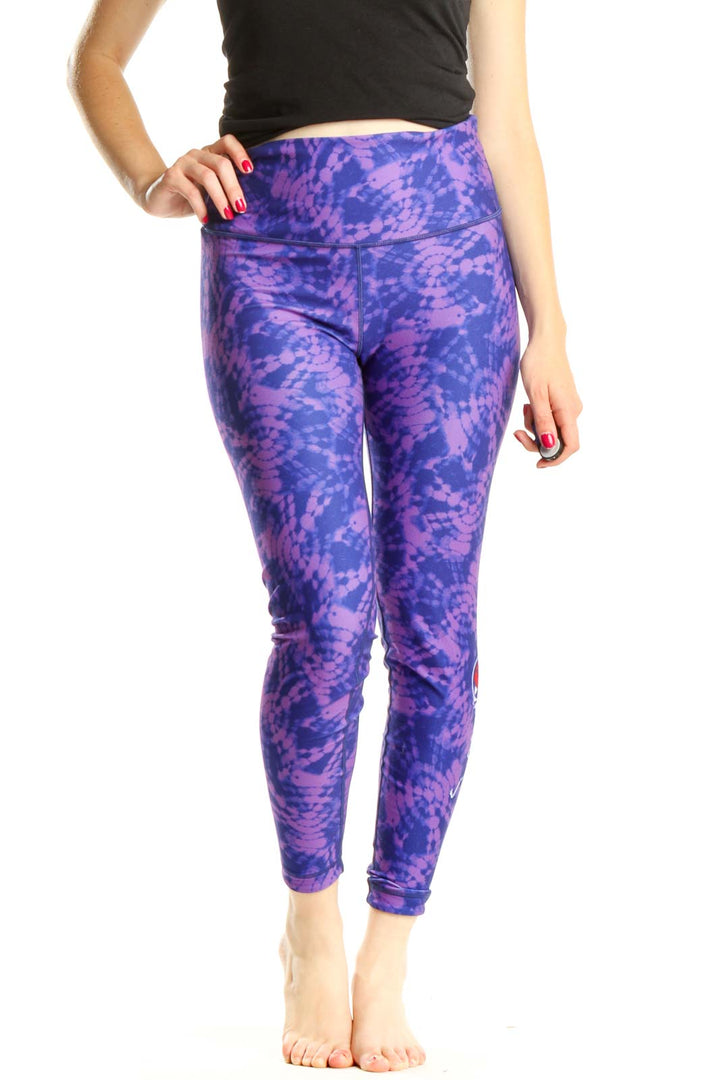 Purple Tie And Dye Activewear Leggings