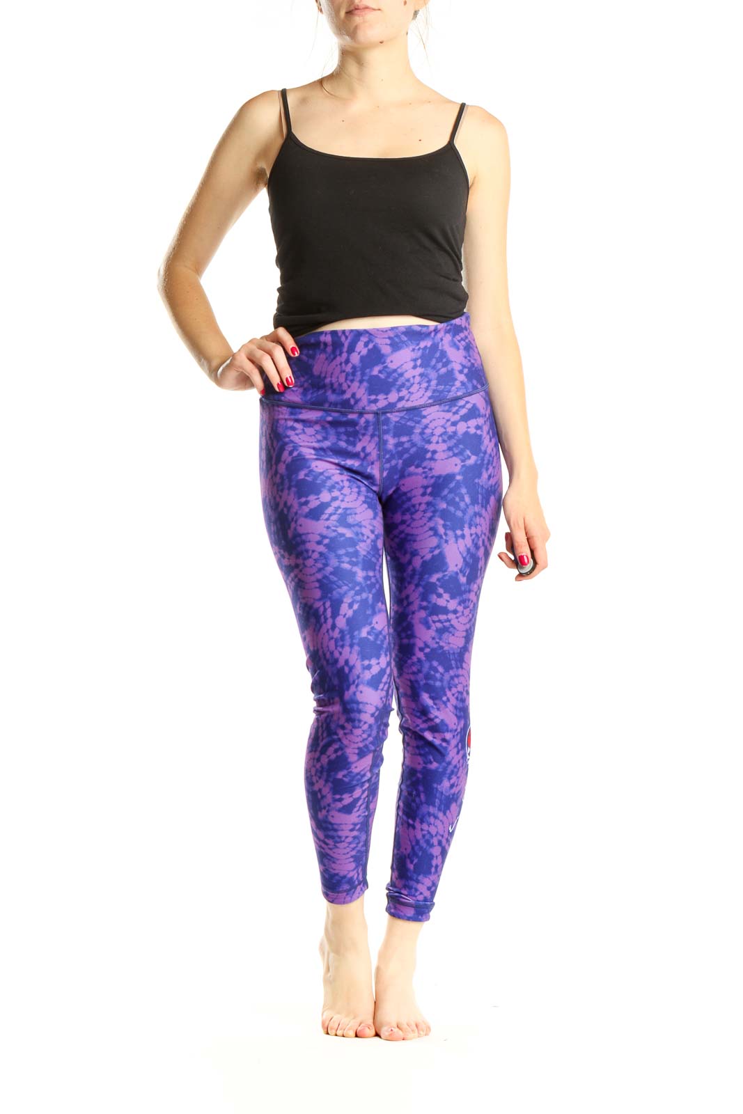 Purple Tie And Dye Activewear Leggings