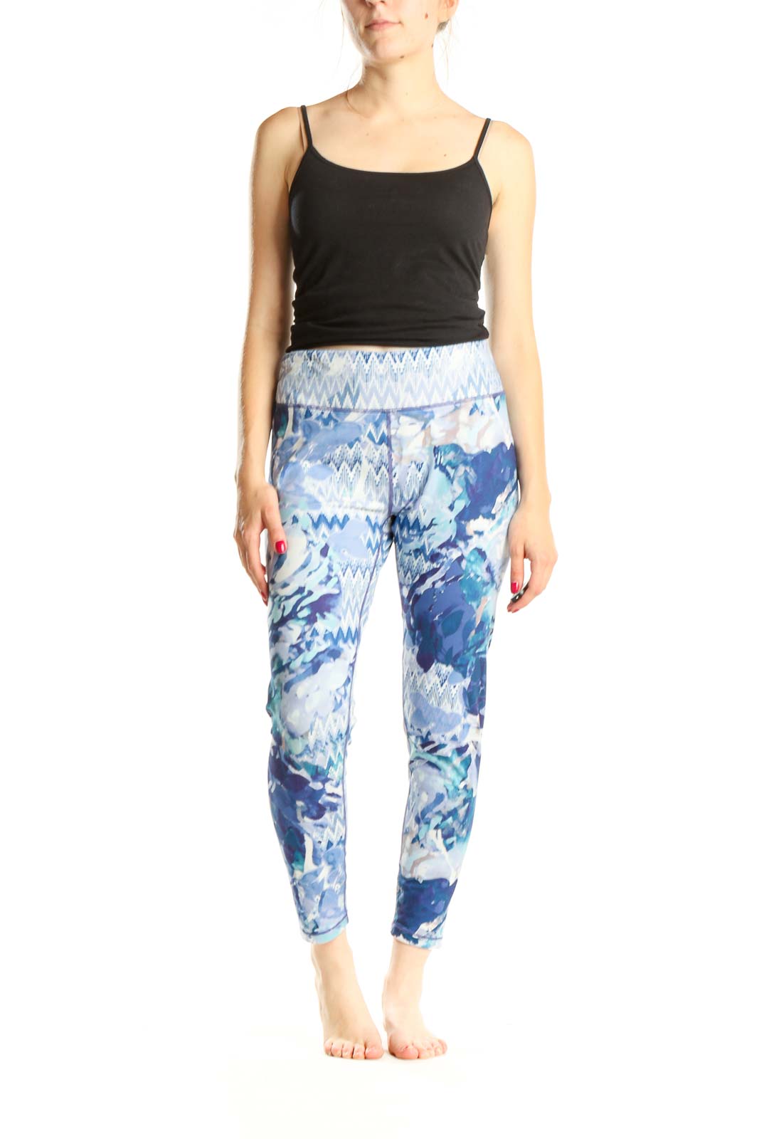 Blue Tie And Dye Activewear Leggings