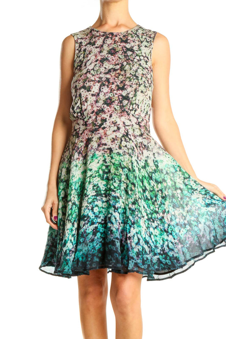 Multicolor Floral Print Day Fit & Flare Dress