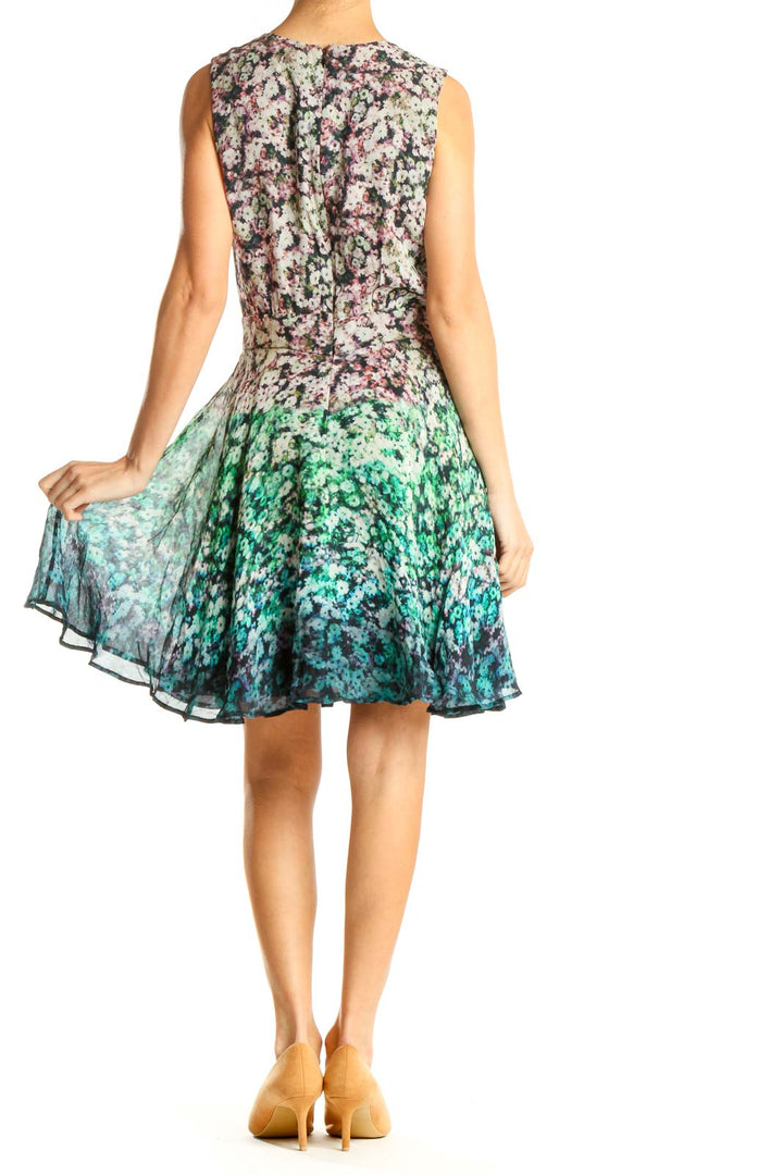 Multicolor Floral Print Day Fit & Flare Dress