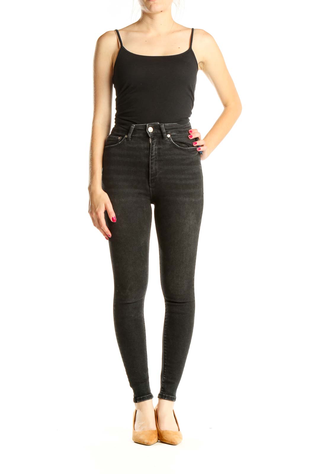 Black High Waisted Skinny Jeans