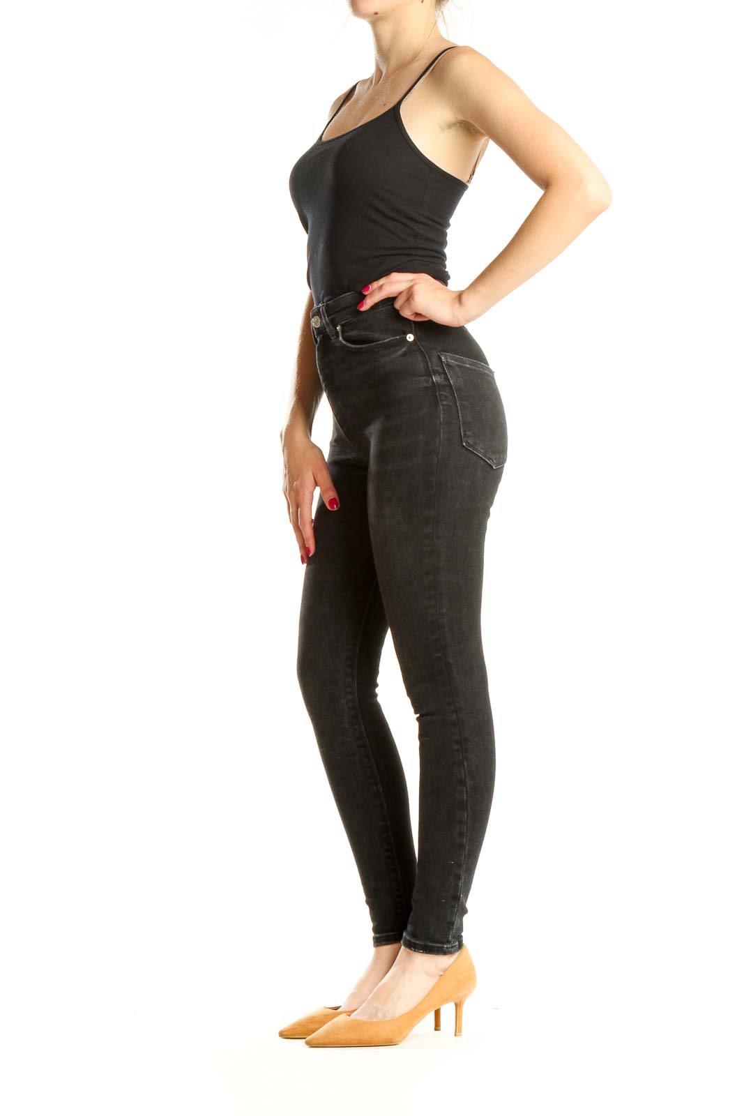 Black High Waisted Skinny Jeans