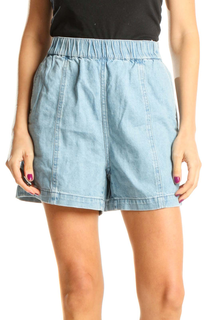 Blue Denim Casual Shorts