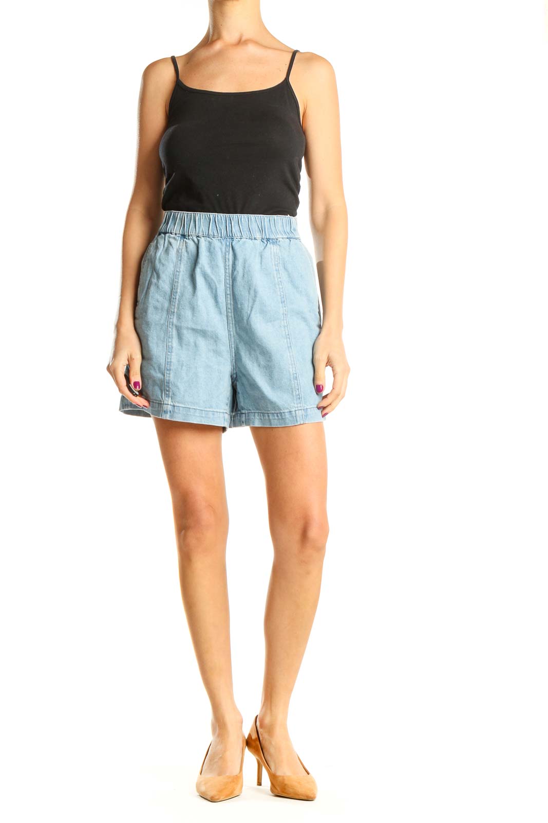 Blue Denim Casual Shorts