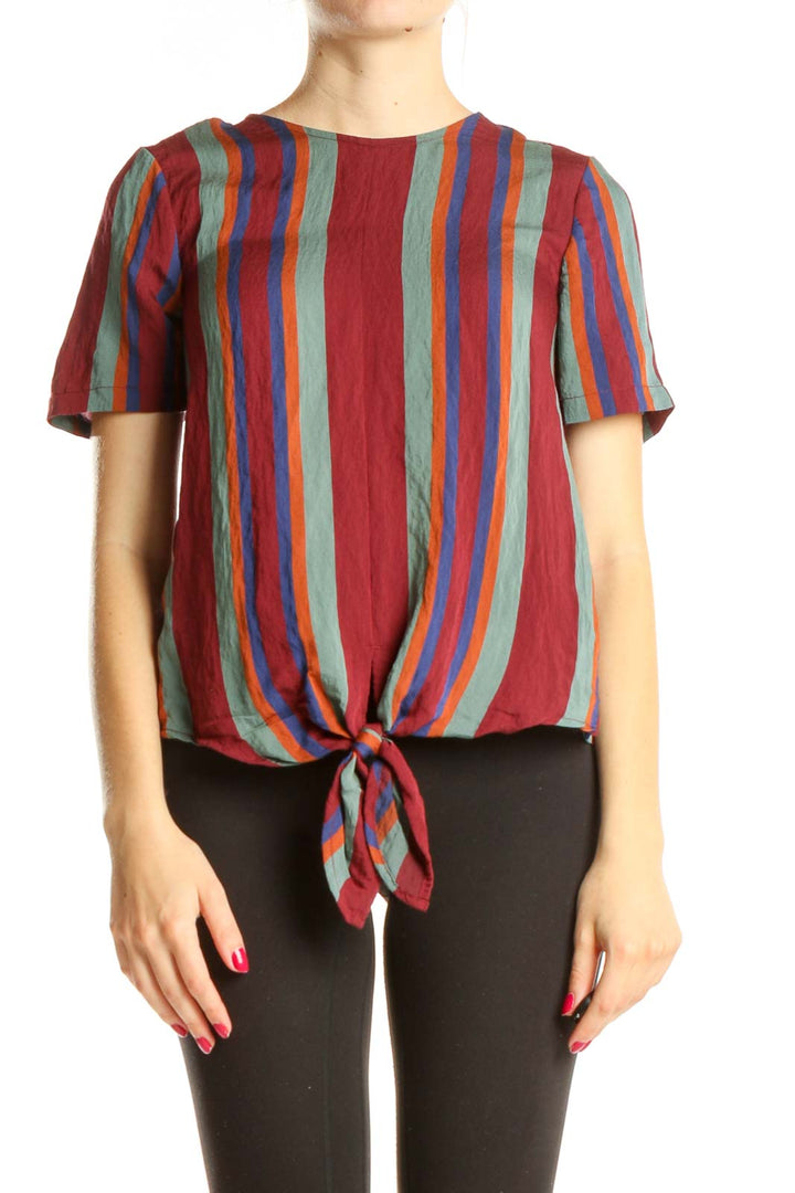 Multicolor Striped Casual Top