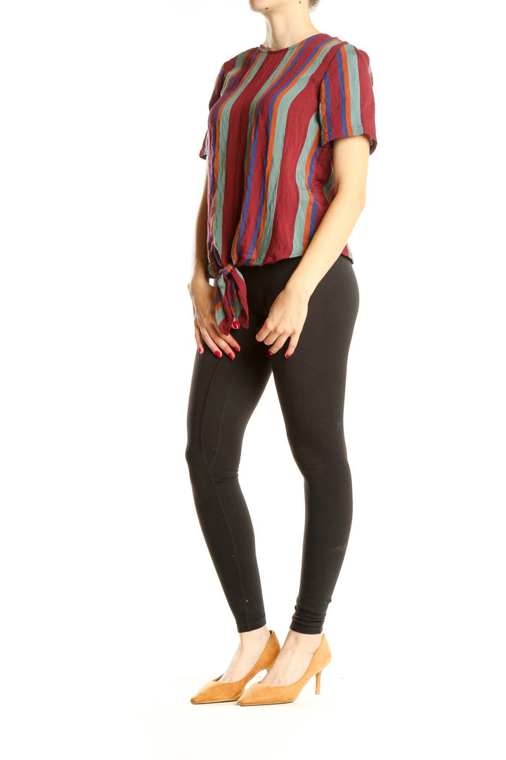 Multicolor Striped Casual Top