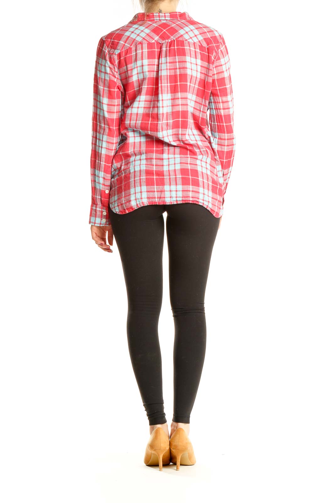 Red Blue Checkered All Day Wear Top