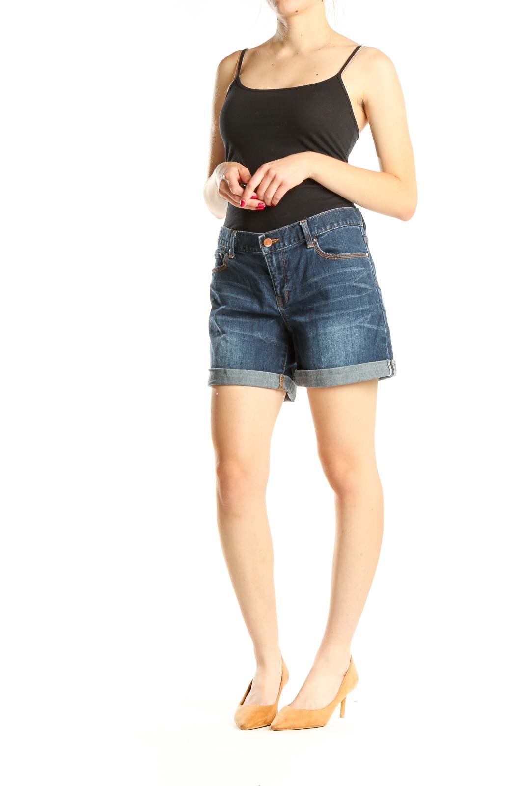 Blue Denim Casual Shorts