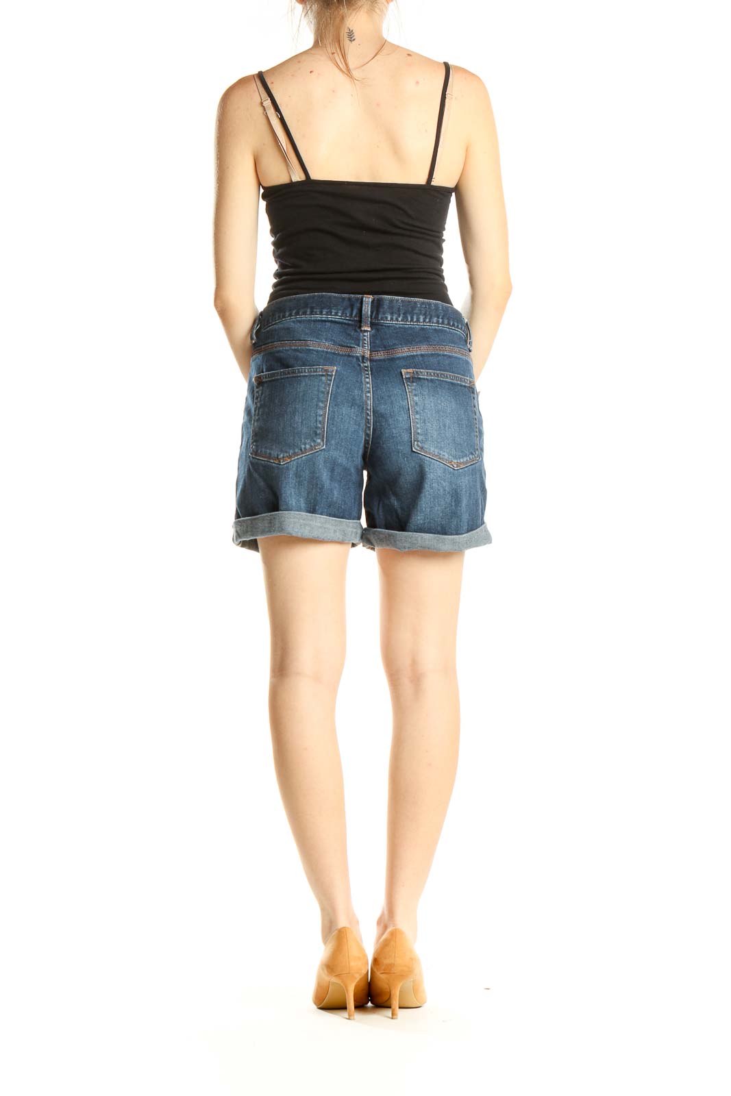 Blue Denim Casual Shorts