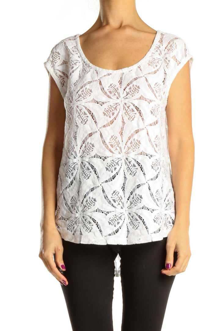 White Lace Holiday Top