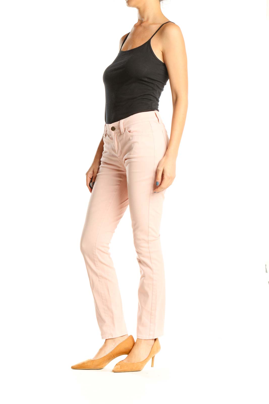 Pink Straight Leg Jeans