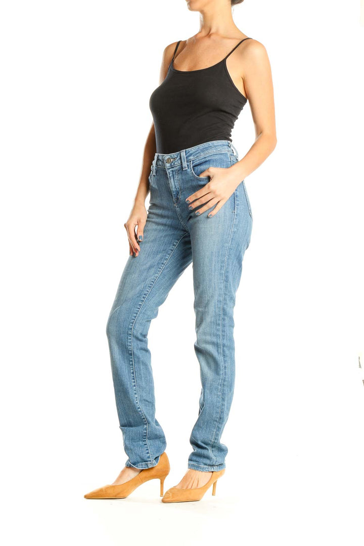 Blue Straight Leg Jeans