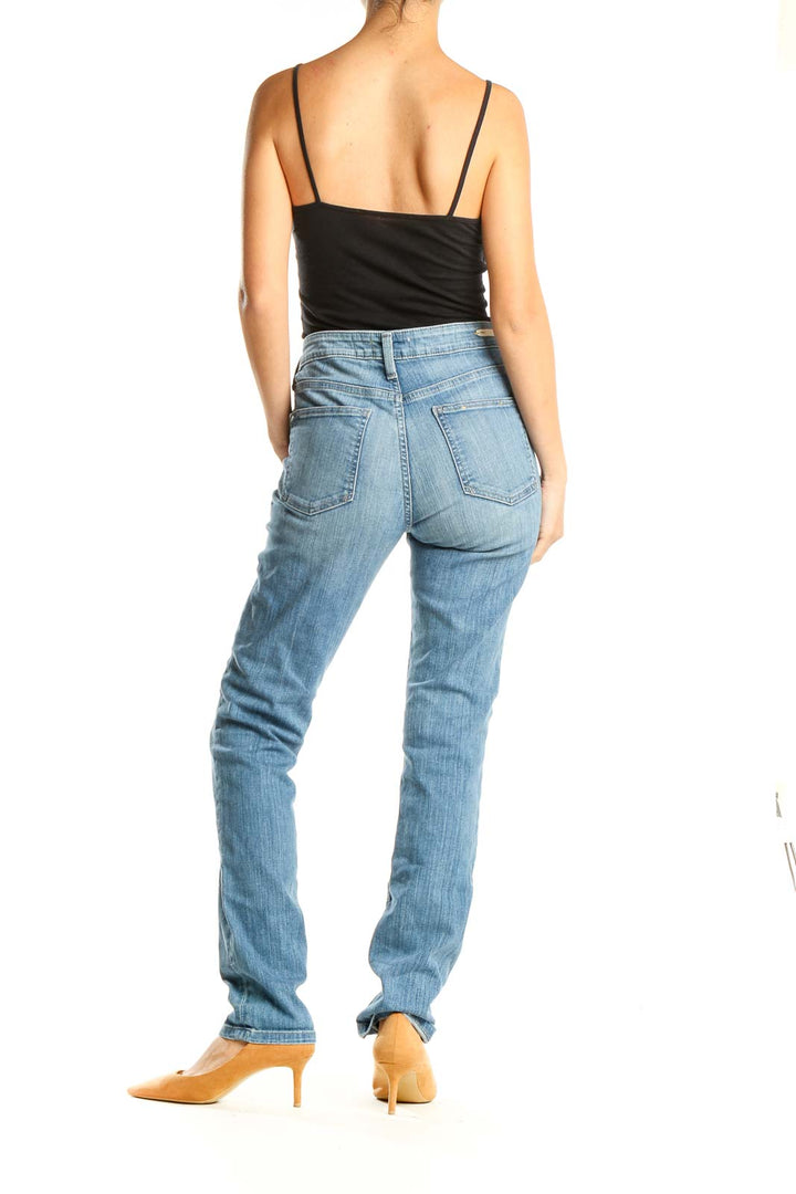 Blue Straight Leg Jeans