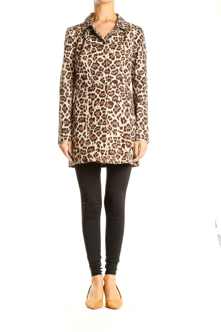 Brown Animal Print Coat