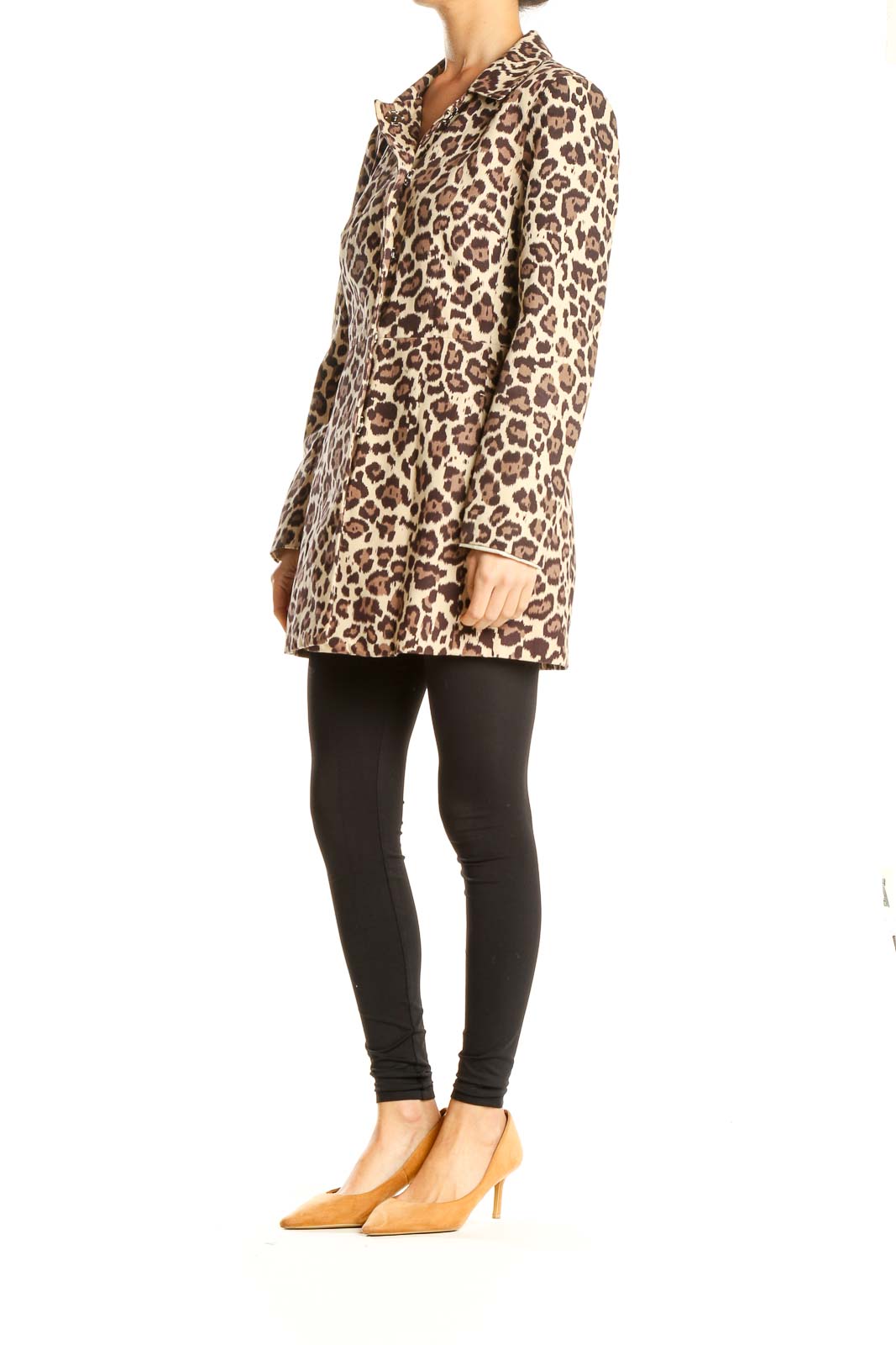 Brown Animal Print Coat