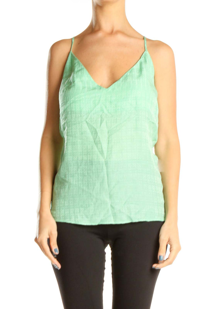 Green Printed Chic Tank Top