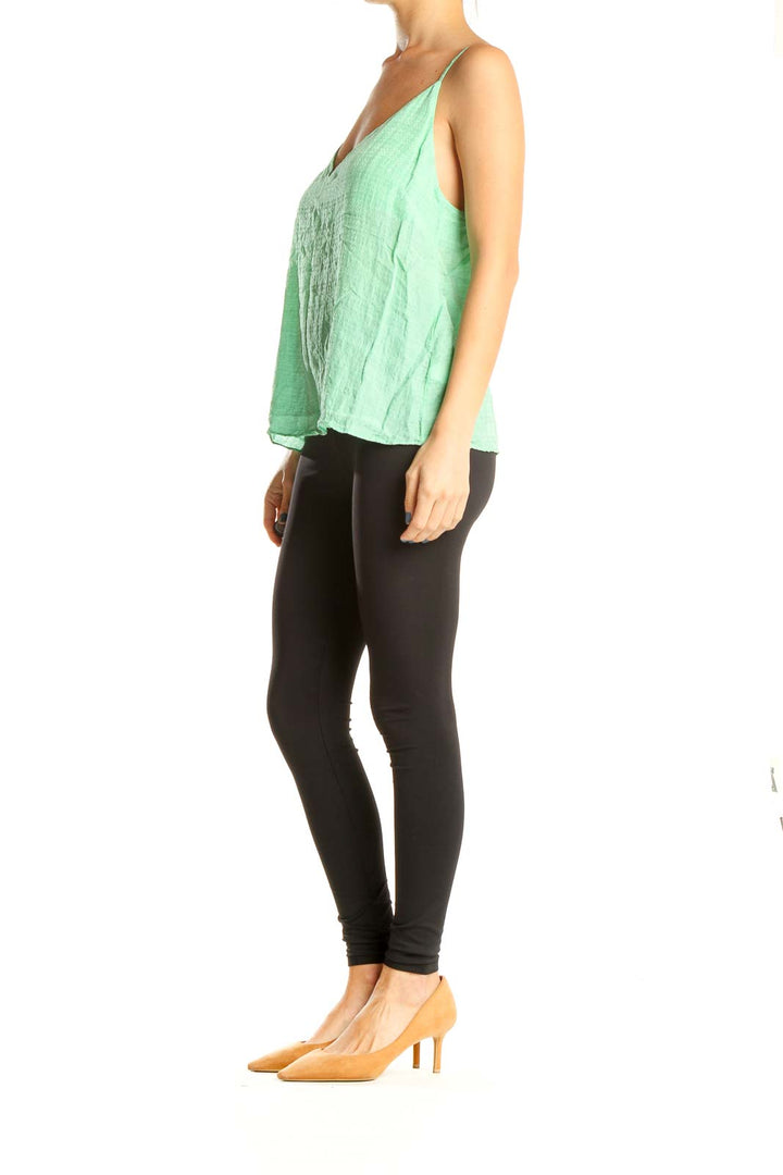 Green Printed Chic Tank Top