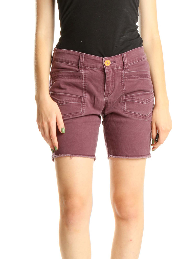 Maroon Casual Shorts