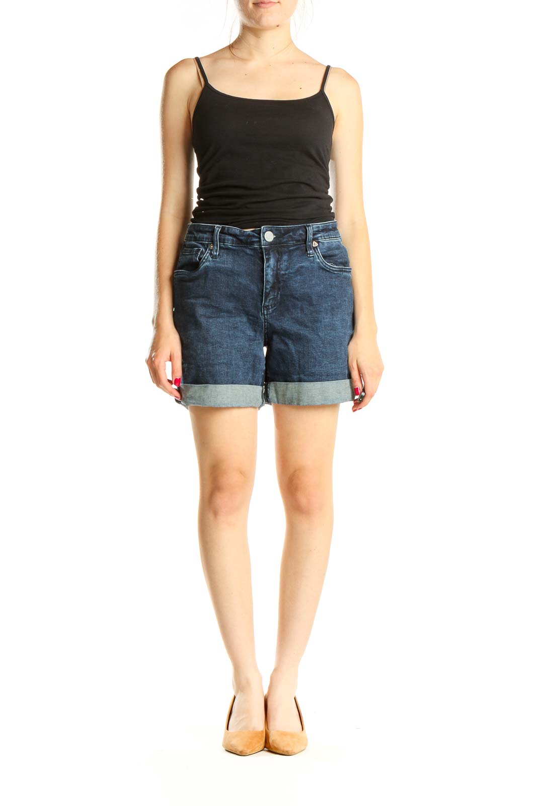 Blue Denim Casual Shorts