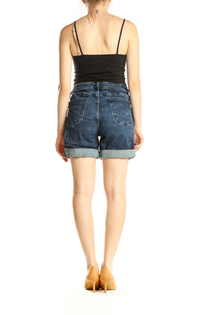 Blue Denim Casual Shorts