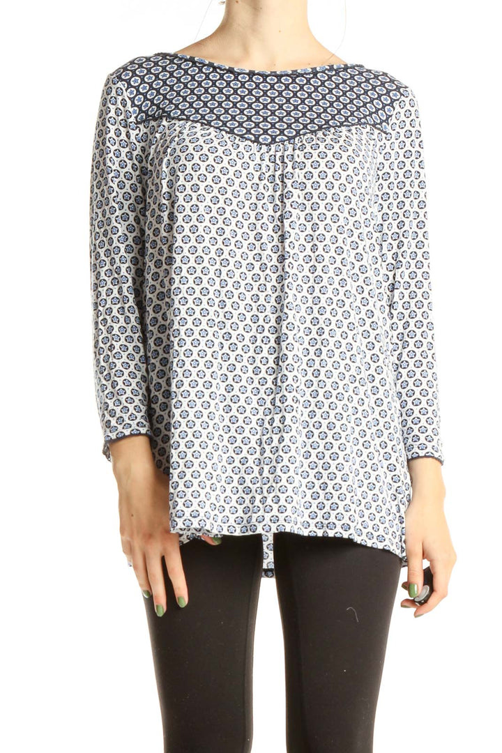 Blue Printed All Day Wear Top