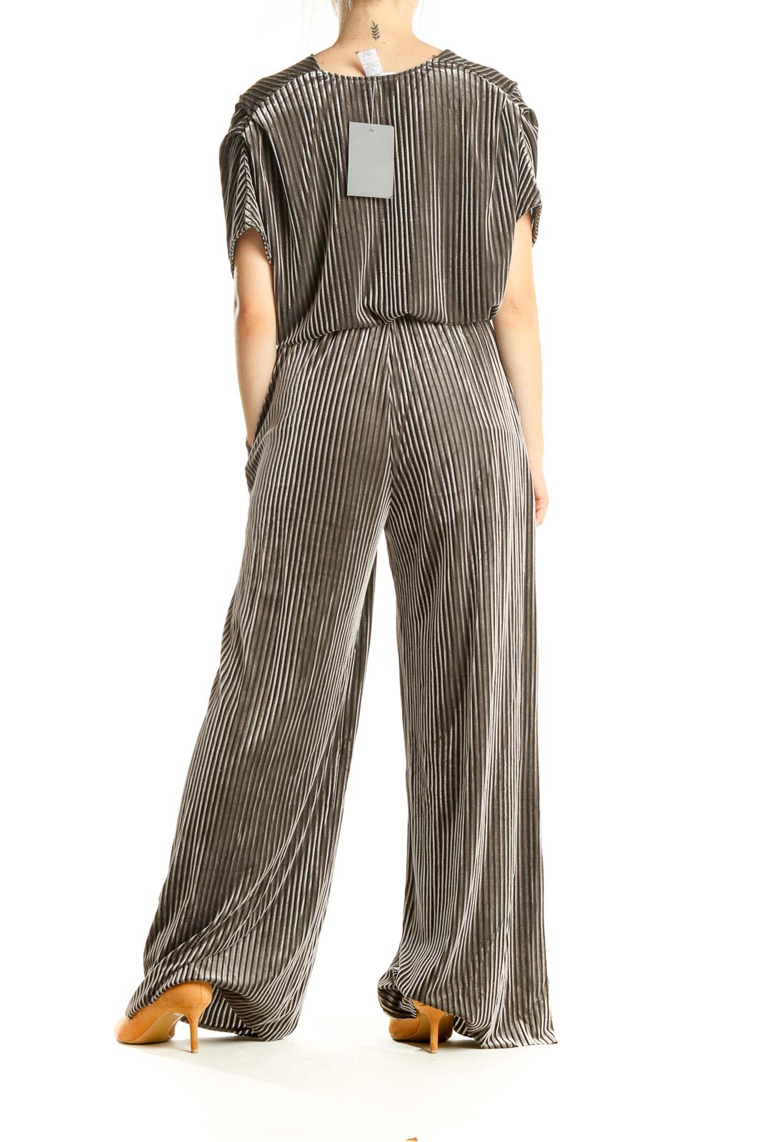 Gray Velour Jumpsuit