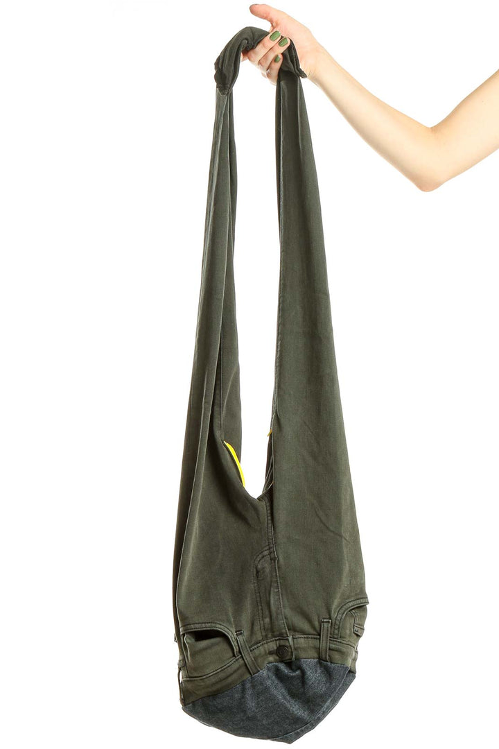 Green Denim Reworked Bag