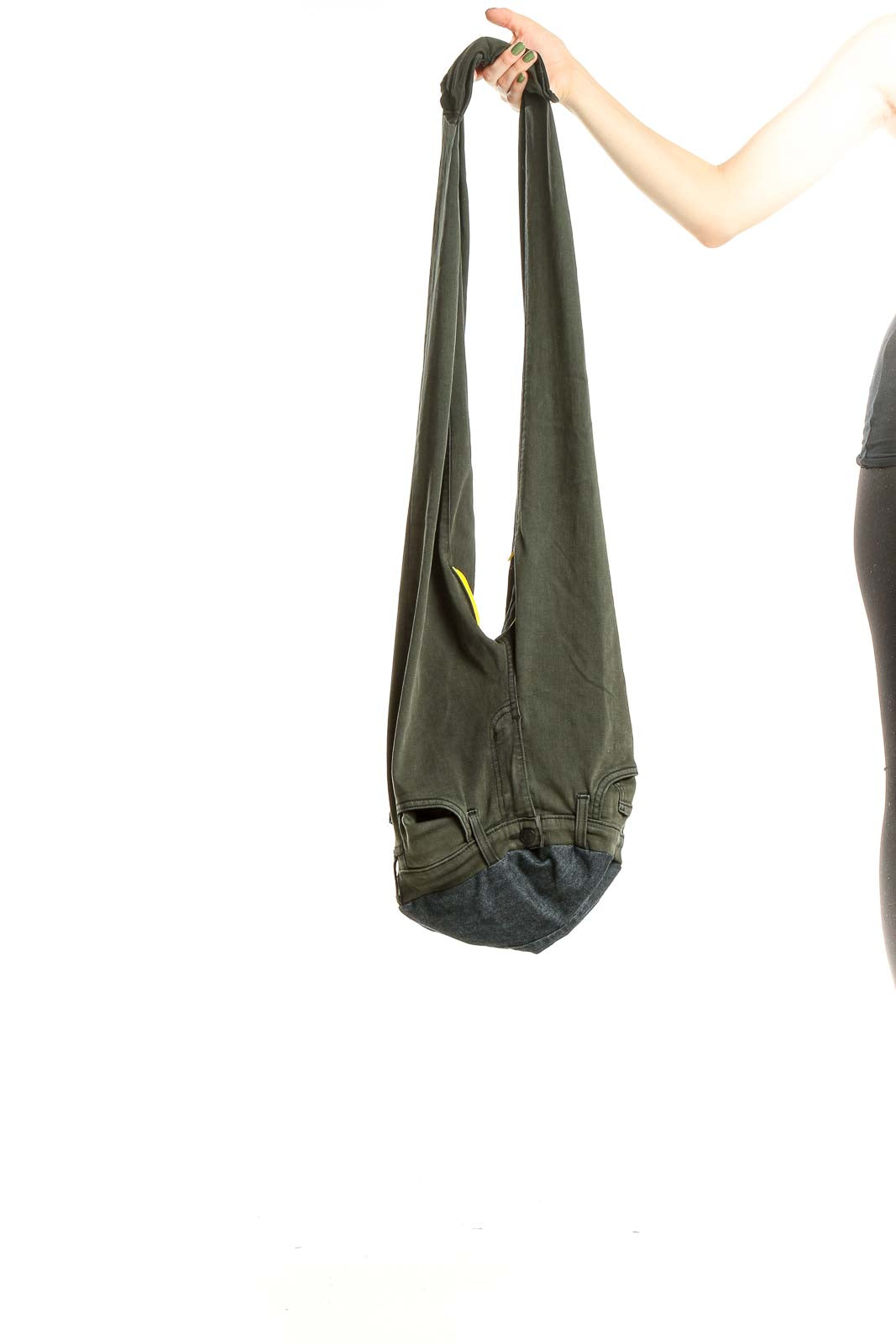 Green Denim Reworked Bag