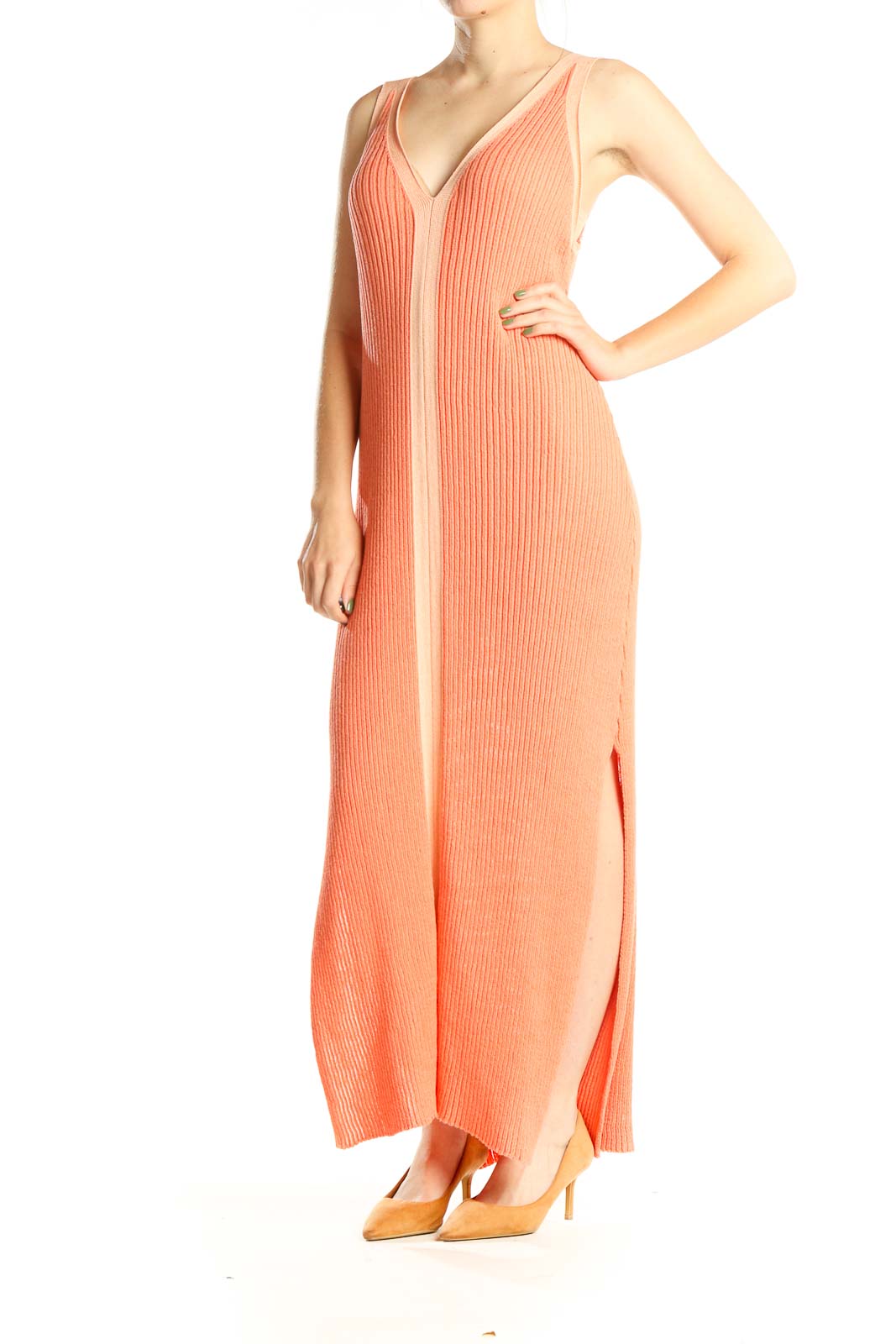 Salmon Classic Column Dress