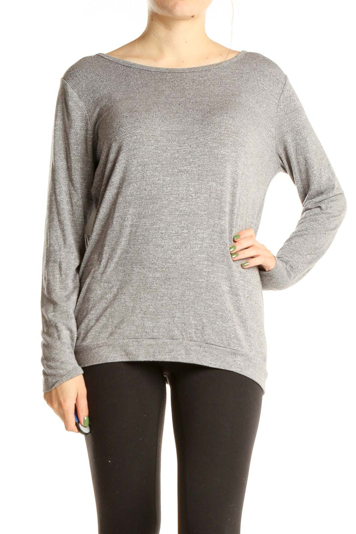 Gray Activewear Top