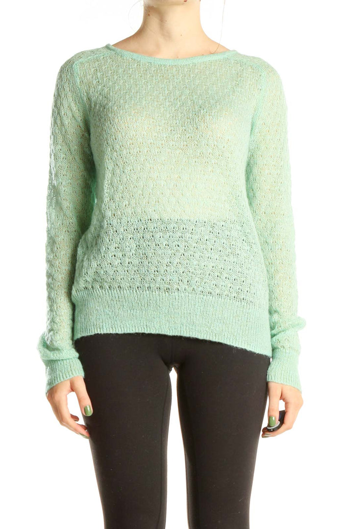 Green All Day Wear Sweater