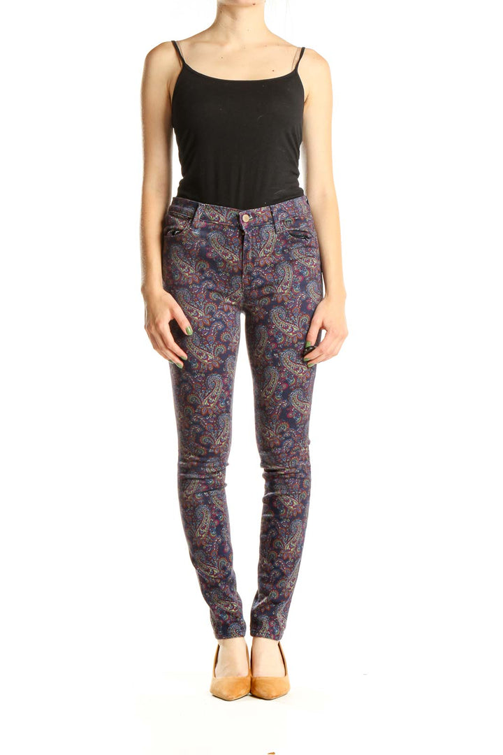 Purple Paisley Skinny Jeans