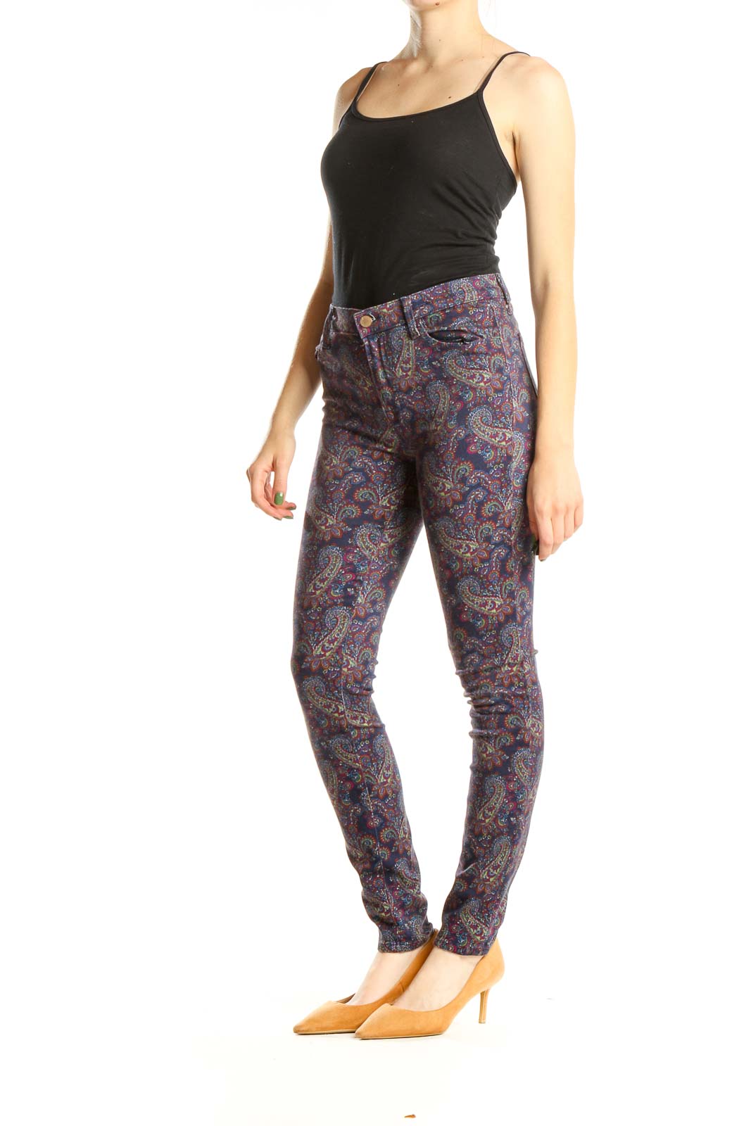 Purple Paisley Skinny Jeans