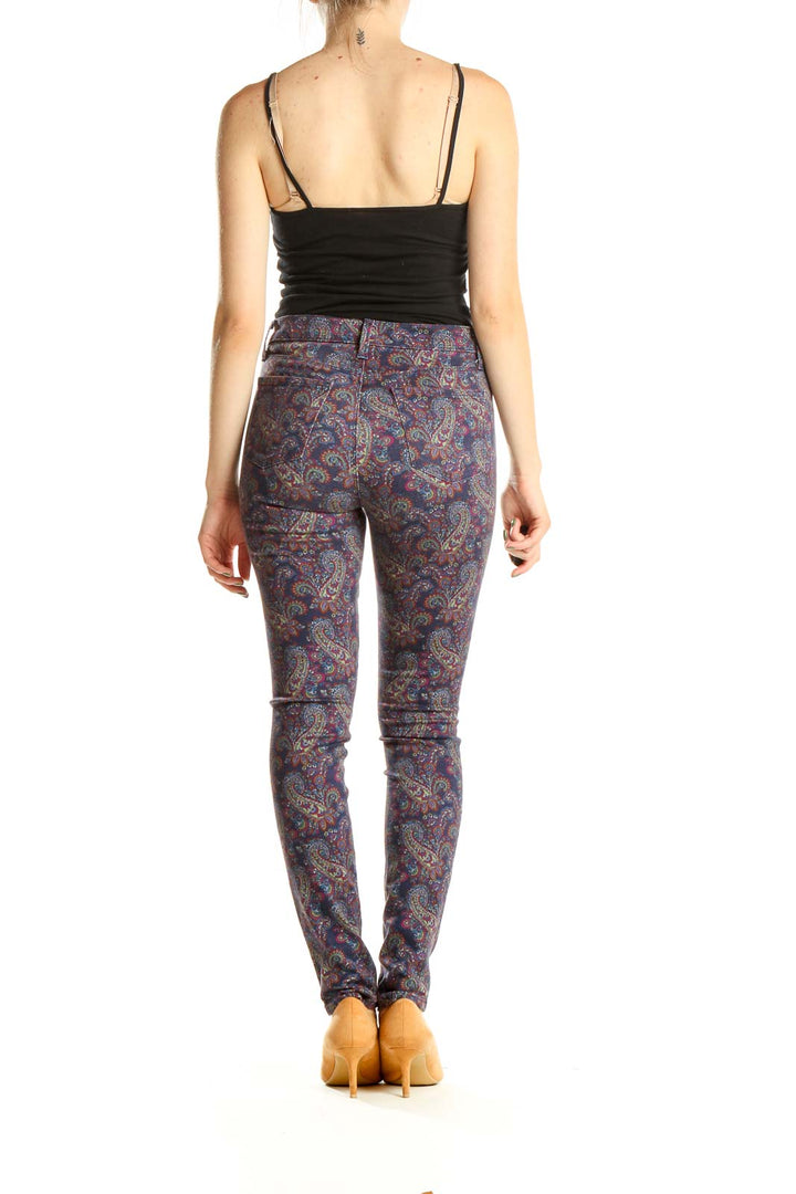 Purple Paisley Skinny Jeans