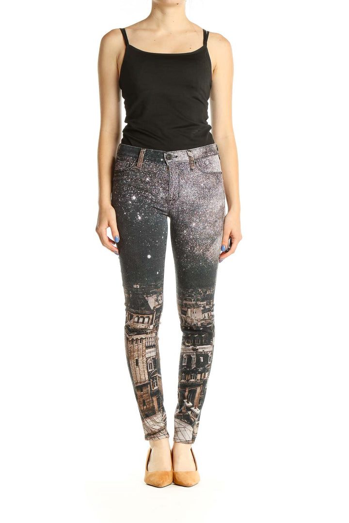 Multicolor Printed Skinny Jeans