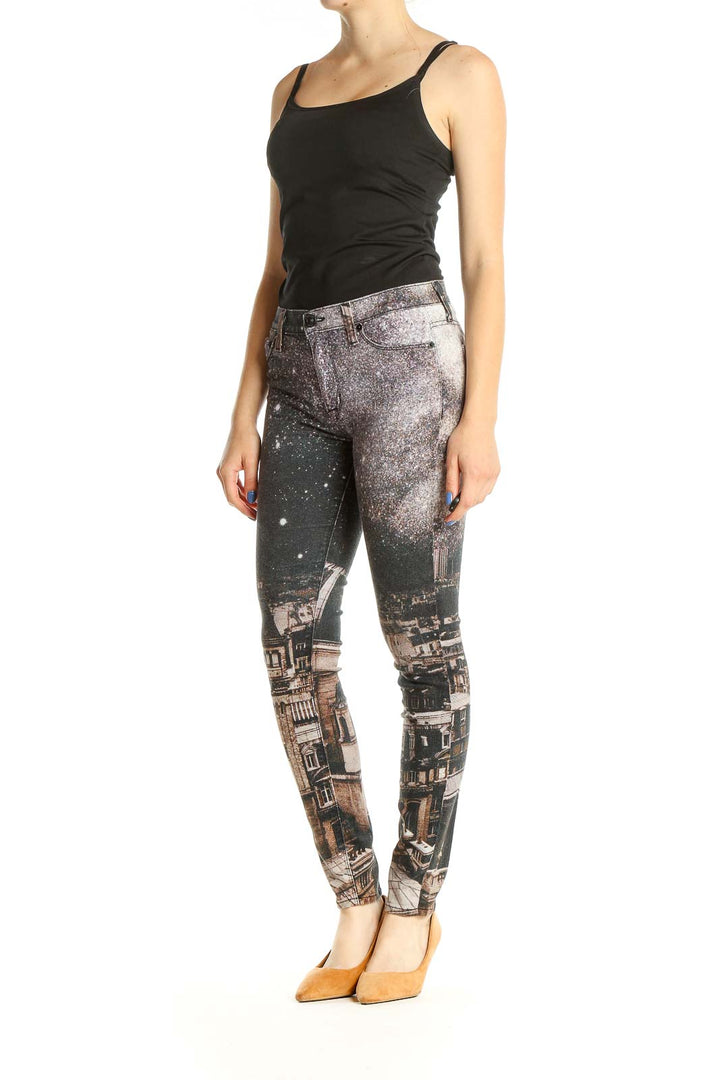 Multicolor Printed Skinny Jeans