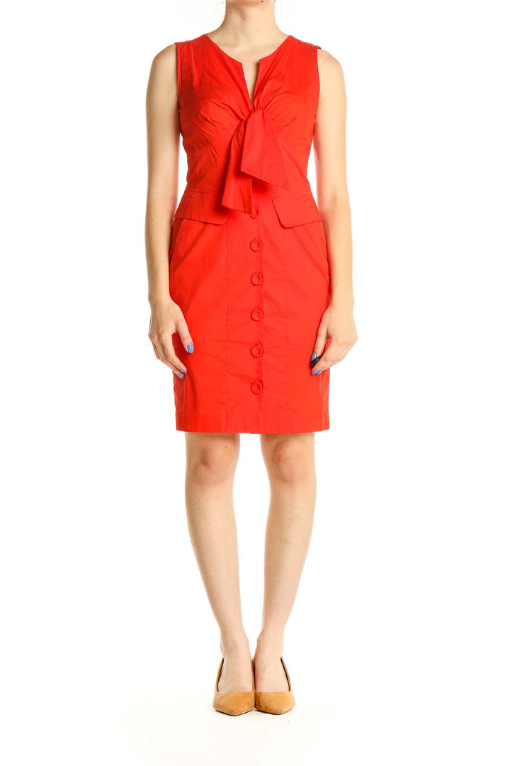 Red Retro Sheath Dress