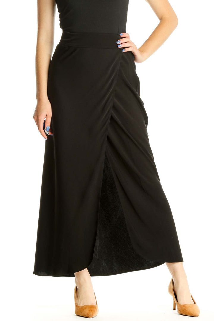 Black Brunch Maxi Wrap Skirt