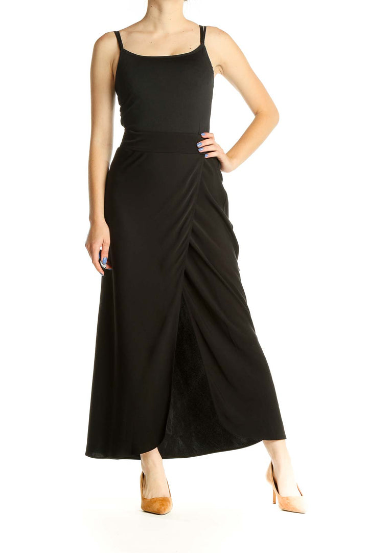 Black Brunch Maxi Wrap Skirt