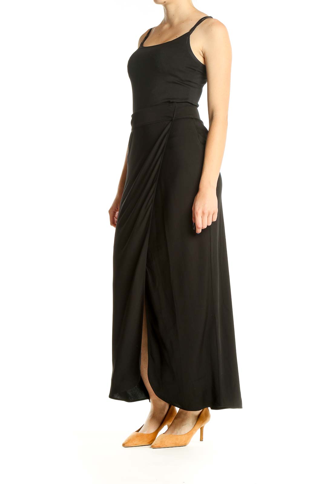 Black Brunch Maxi Wrap Skirt