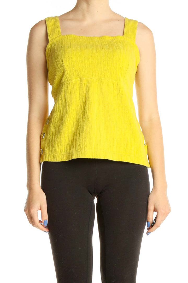 Yellow Casual Tank Top