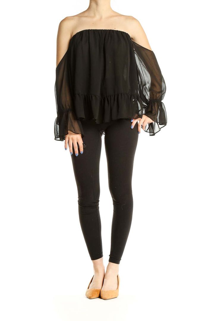 Black Off The Shoulder All Day Wear Top