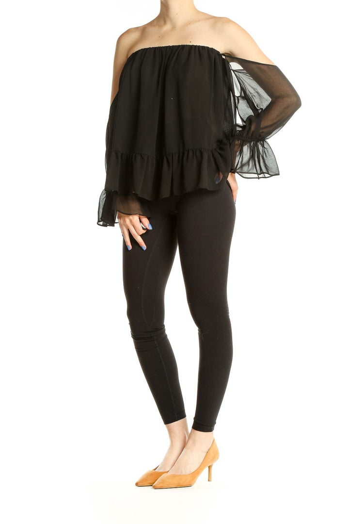 Black Off The Shoulder All Day Wear Top