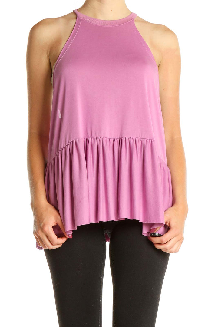 Pink Casual Tank Top