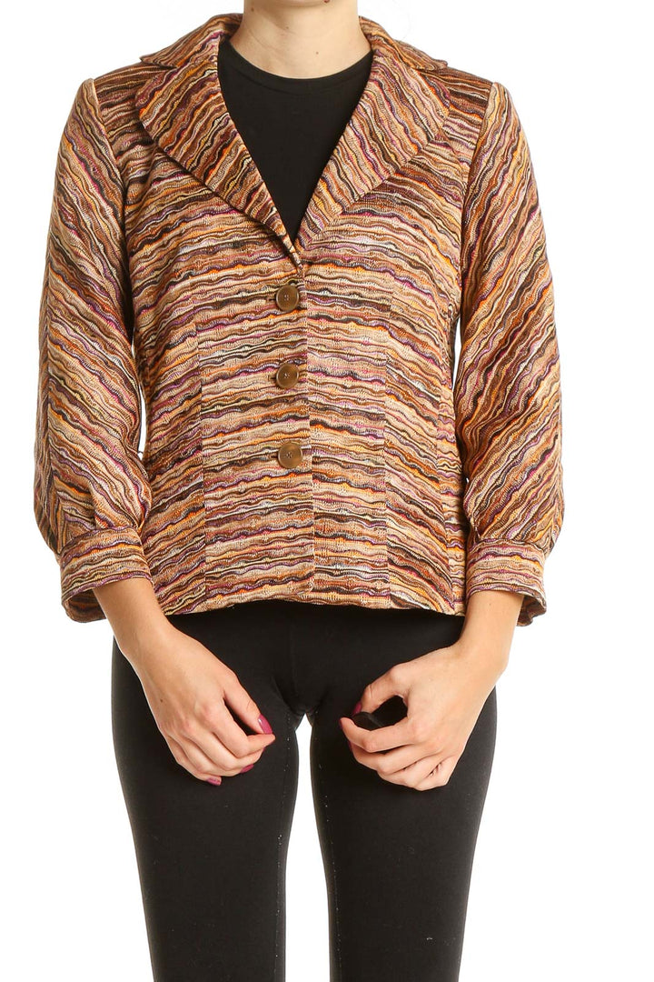 Multicolor Retro Printed Blazer