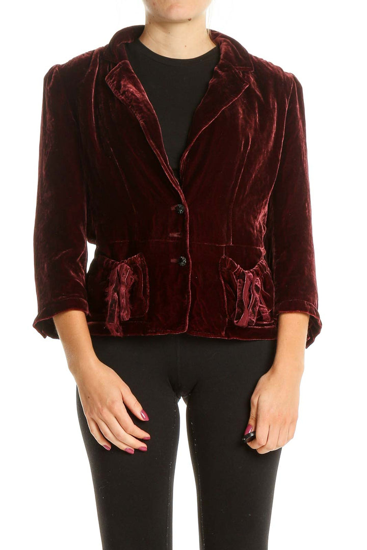 Red Velour Blazer