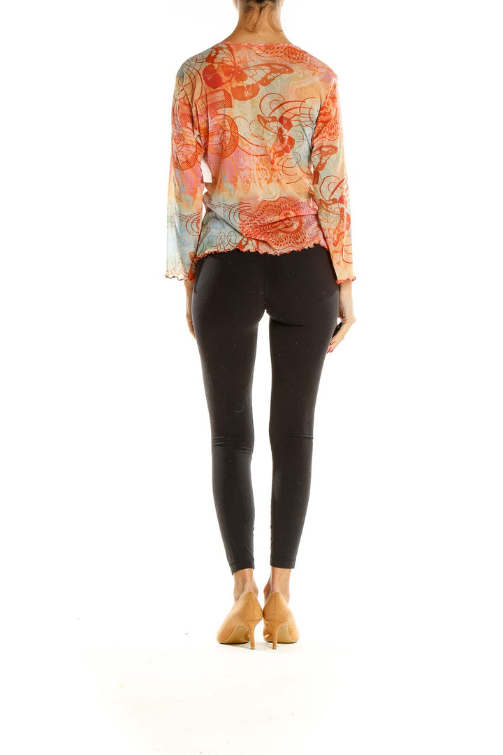 Multicolor Printed Retro Top