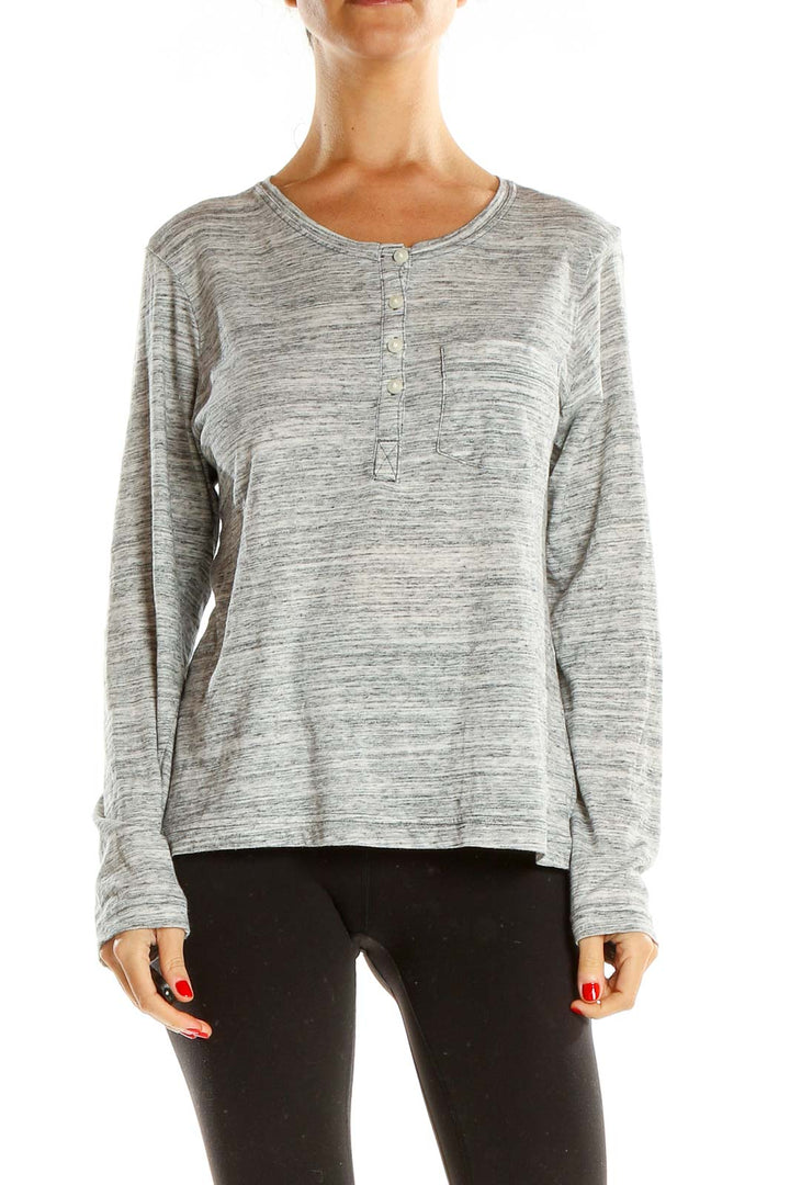 Gray Casual Top