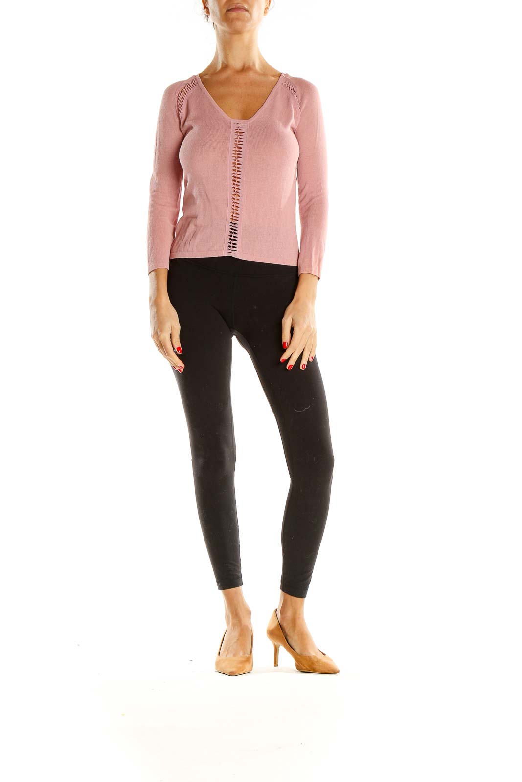 Pink Textured Detail Top